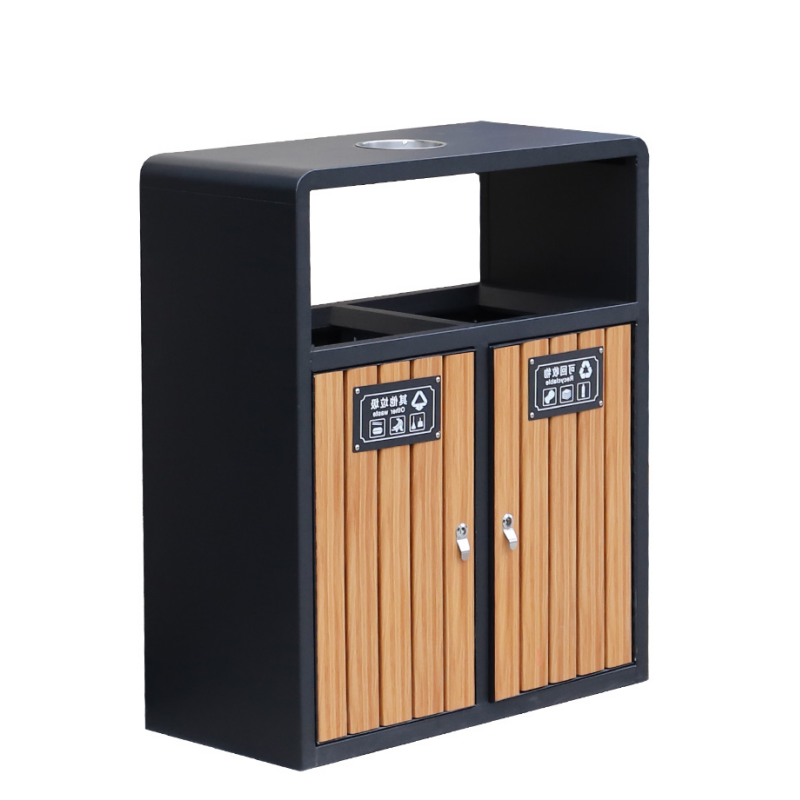 铭思达户外垃圾桶二分类个高清大图