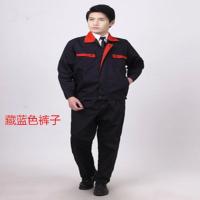 工作服套装帆布长袖维修车间厂服上衣加厚耐脏耐磨男女春秋劳保装 藏蓝色裤子 170/L