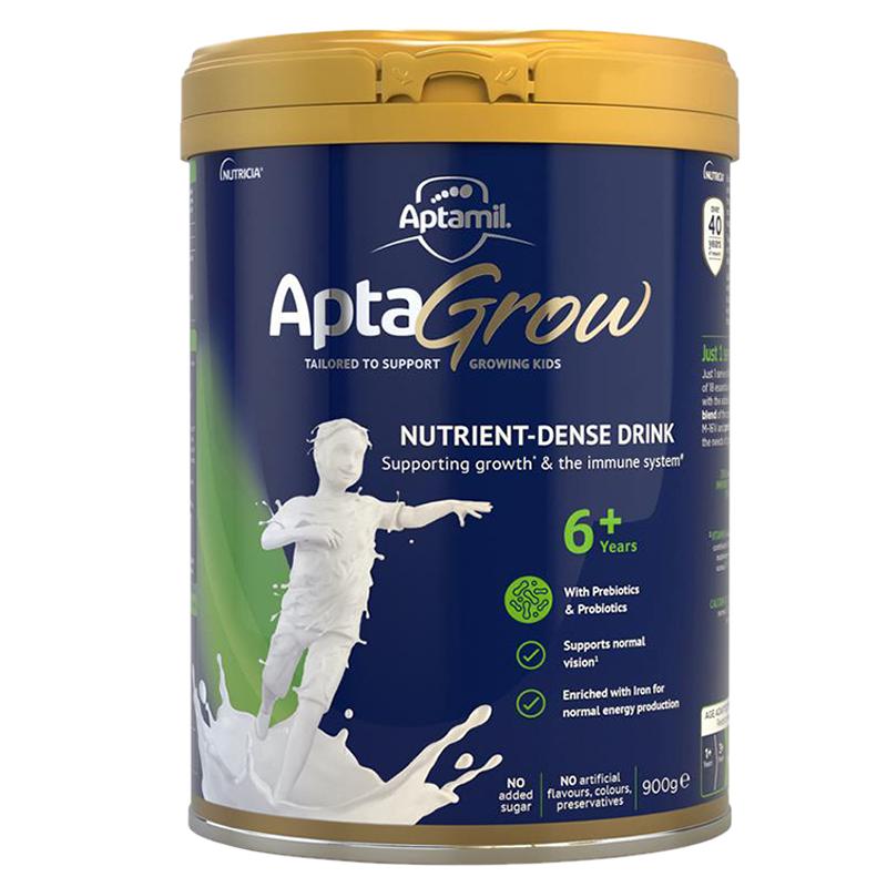 原装进口澳洲爱他美(aptamil)儿童6岁+成长营养配方奶粉900g/罐装特殊配方奶粉 偏食挑食成长奶粉