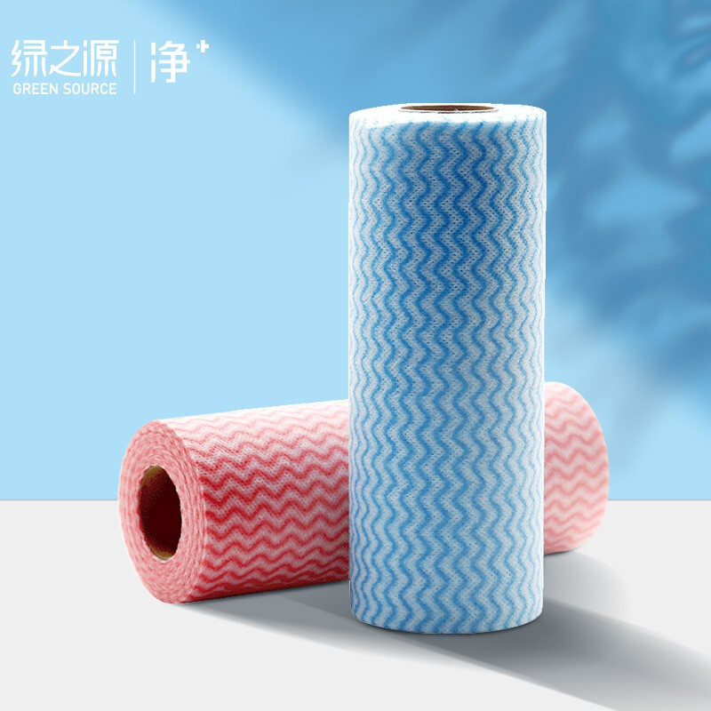 绿之源 无纺抹布50张 懒人抹布厨房点断式吸油吸水纸一次性抹布干湿两用洗碗布洗碗巾厨房清洁布擦拭纸高清大图