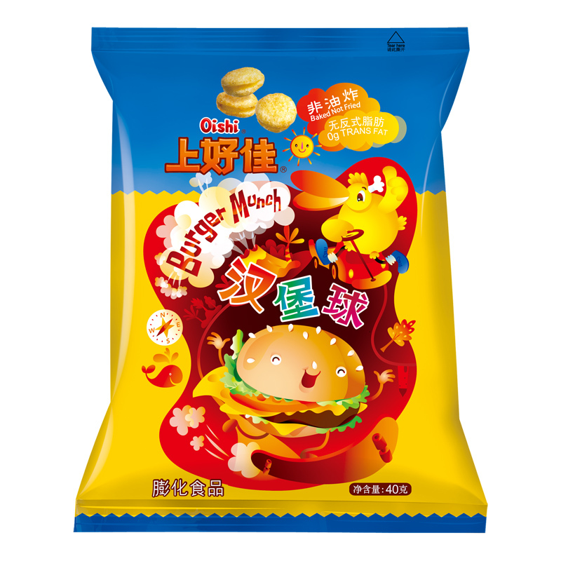 上好佳 膨化食品 汉堡球40g