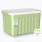带轮塑料收纳箱特大号储物箱学生书箱儿童玩具整理搬家打包周转箱 绿色 [实测盛水容积60L]单只装