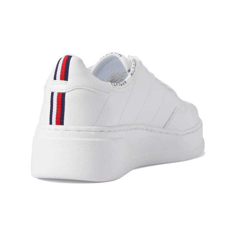 TOMMY HILFIGER女鞋休闲运动板鞋百搭舒适厚底系带粗跟圆头帆布潮高清大图