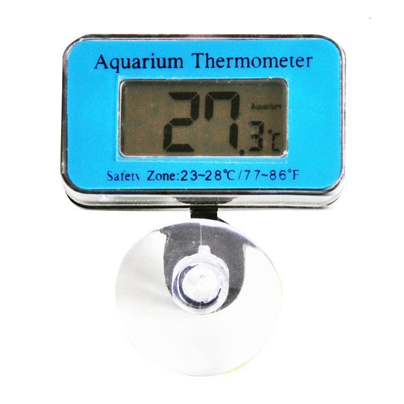 水族箱鱼缸带探头温度计水温测量仪LED数显温度计精准潜水测温_478 默认尺寸 蓝
