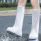 敏胤 MY-3006高帮(筒高约42cm)乳胶雨套靴防水鞋套男女通用 白色 L(40-42码)