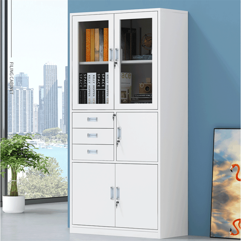 沃盛 办公文件柜 铁皮柜资料柜储物柜偏三斗内保险柜器械柜加厚款1800*850*390图片