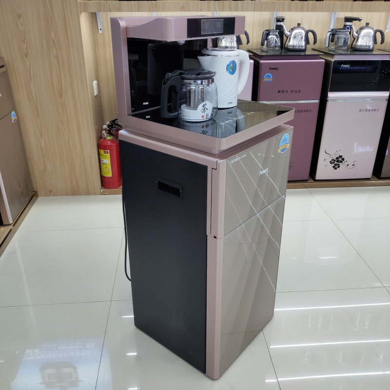 Peves/奔腾饮水机-BT8606 金色遥控双层立式家用全豪华自动双出水防烫包胶壶新款多功能茶吧机