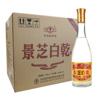 景芝白酒49度480ml景芝白干6瓶粮食酒整箱白酒