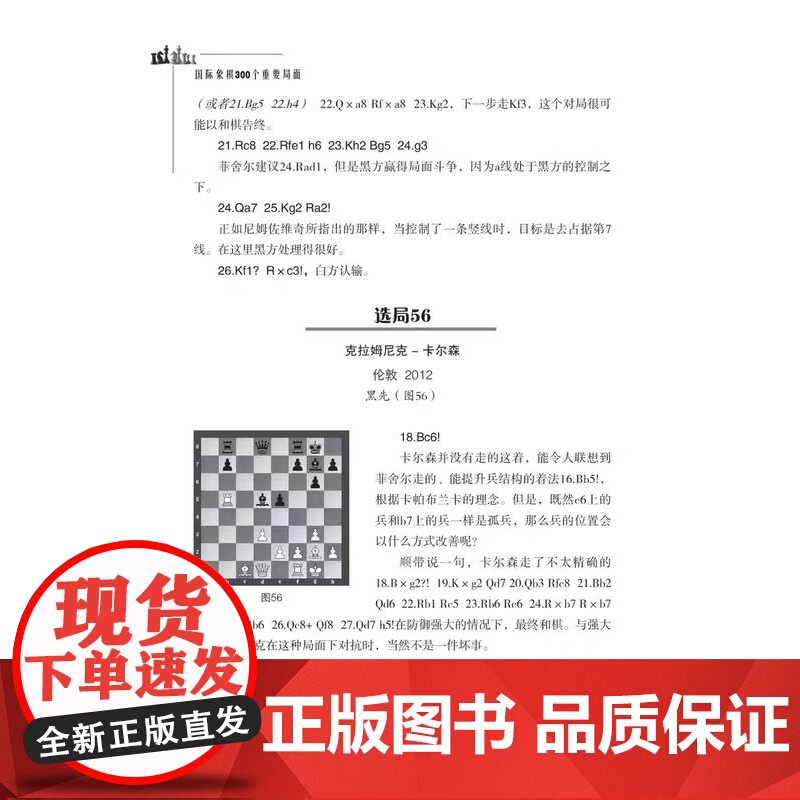 正版 国际象棋300个重要局面 托马斯·恩奎斯特 辽宁科学技术出版社 50个开局150个中局100个残局国际象棋入门教程高清大图