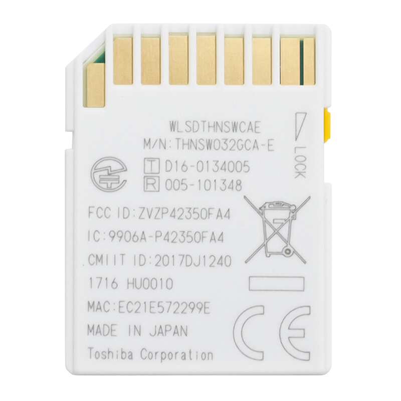 东芝(TOSHIBA)SD卡 32GB 第四代无线WIFI传输单反相机存储卡 读90MB/s写70MB/s