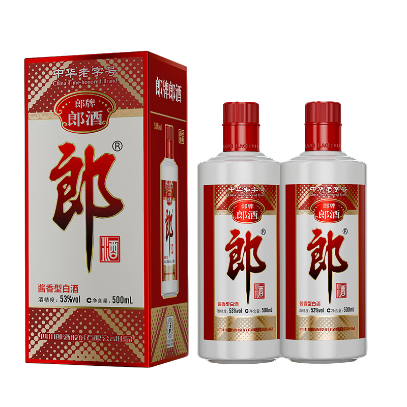 郎酒 郎牌郎普郎 新版本 53度 500ml 酱香型白酒 年份随机