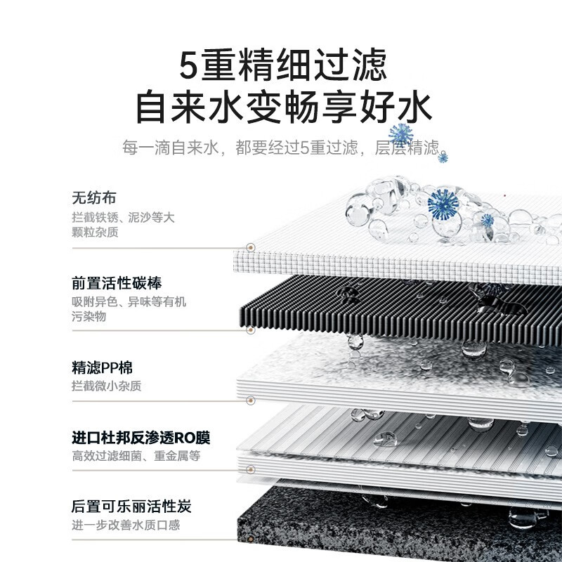 追觅过滤矿物质水RO反渗透净水器 桌面台式加热一体净饮机 家用免安装调温调量饮水机T16