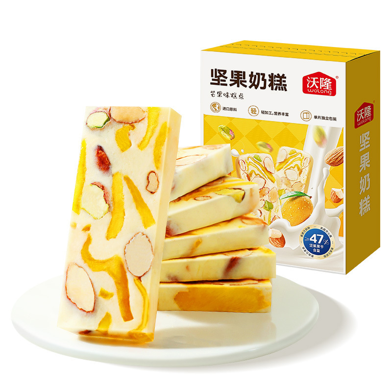 沃隆 奶糕120g芒果口味 混合果仁果干烘焙糕点休闲零