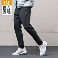 361°男裤运动型格空气层舒适卫裤361°小脚束口针织运动长裤男士651744701