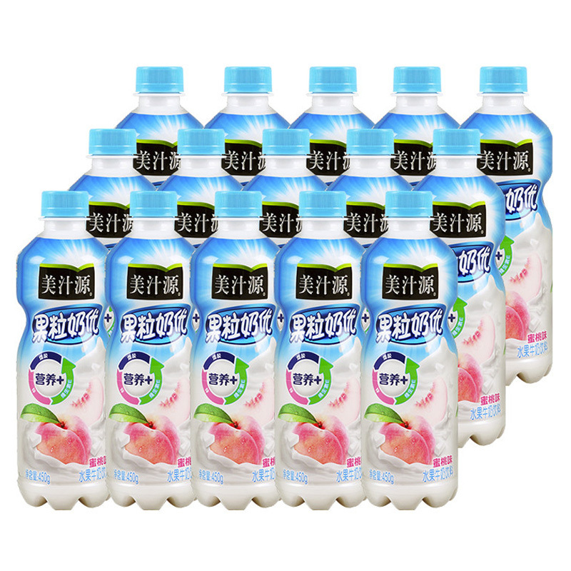美汁源果粒奶优蜜桃味450g*15入整箱