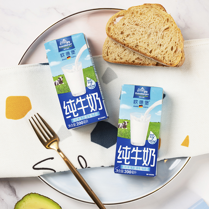 欧德堡(Oldenburger)全脂牛奶200ml*16盒 德国进口高清大图
