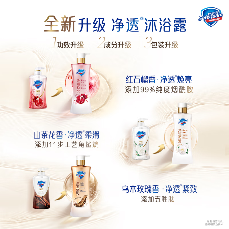 [新升级]舒肤佳净透沐浴露持久留香沐浴780g-红石榴高清大图