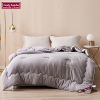 吉祥三宝家纺加厚仿鹅绒纤维冬被 灰色 2.2*2.4m
