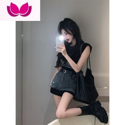 七斓辣妹小香风牛仔半身裙套装女夏季小个子盐系穿搭网红炸街套装 牛仔裙裤 XL