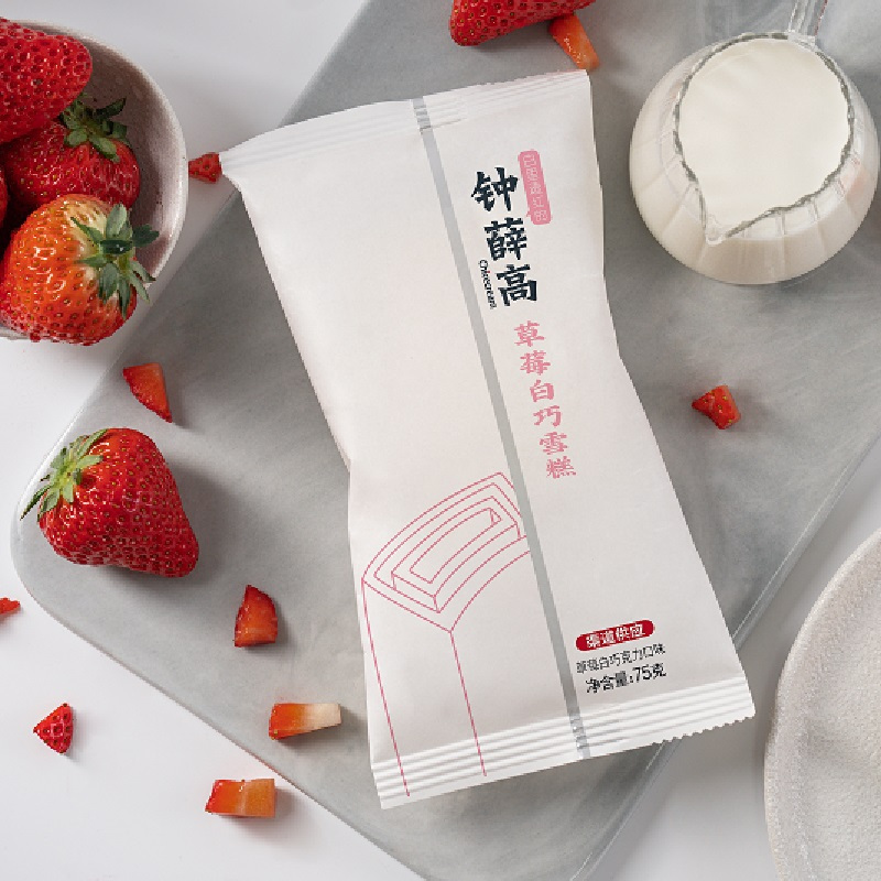 钟薛高草莓白巧(草莓白巧克力口味)雪糕75g