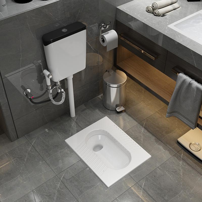 家用陶瓷蹲便器水箱整套装卫生间大便器蹲坑式便池厕所蹬便盆闪电客蹲