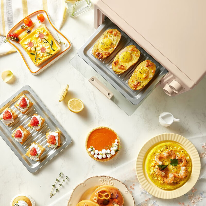 小熊 电烤箱 迷你烤箱多用10L 独立控温控时 高颜值易清洁 DKX-F10M6高清大图