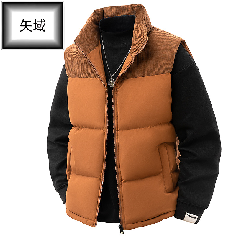 矢域男士棉衣冬季加厚保暖羽绒棉服防风防水修身立领设计时尚百搭高清大图