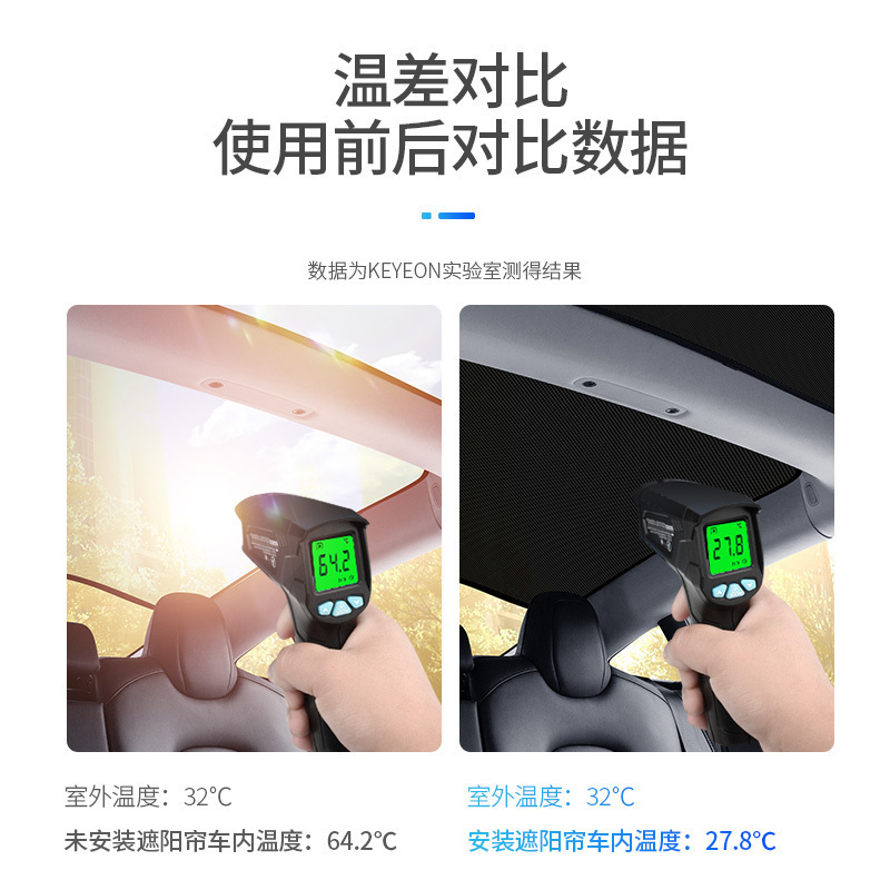 凯易欧(Keyeon)适用特斯拉遮阳帘天窗车顶防晒挡遮阳板Model3前天窗遮阳帘套装[原车色]