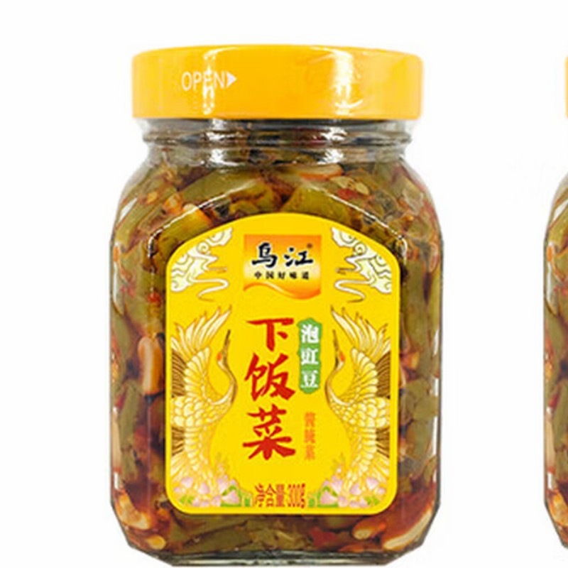 乌江重庆涪陵榨菜泡豇豆300g酸豆角咸菜红油口口脆下饭菜 泡缸豆300g*1瓶高清大图