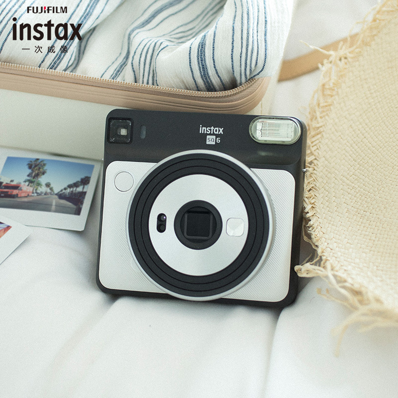 富士(FUJIFILM)INSTAX 拍立得 相机 一次成像相机SQUARE SQ6特惠 珍珠白色 富士方形尺寸胶片相机