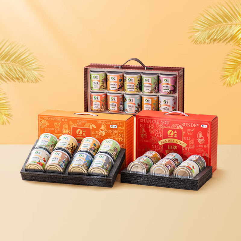 中粮山萃有福礼混合干果组合大礼包礼盒1018g高清大图