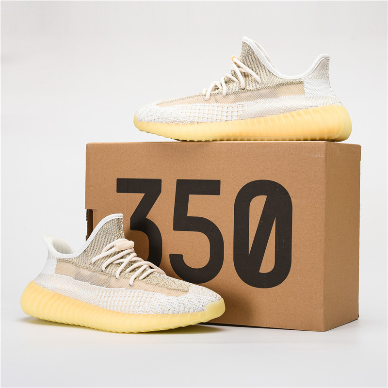 UYEEZY运动户外减震运动2022新款亚麻天使超酷潮流设计跑鞋厚底情侣椰子350运动鞋透气休闲
