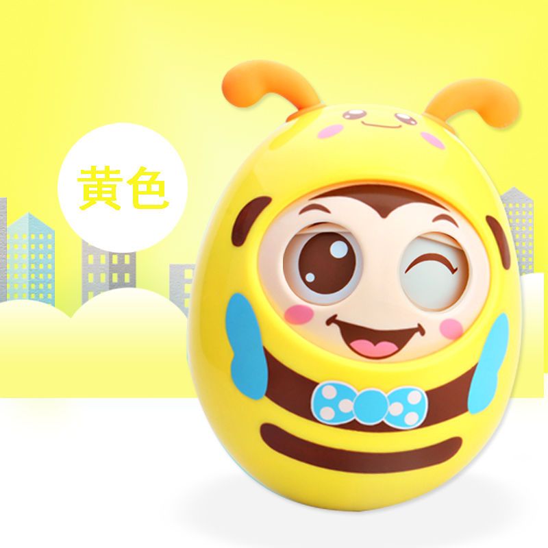 不倒翁婴儿玩具03个月摇铃宝宝玩具男女孩612个月儿童开发智力眨眼
