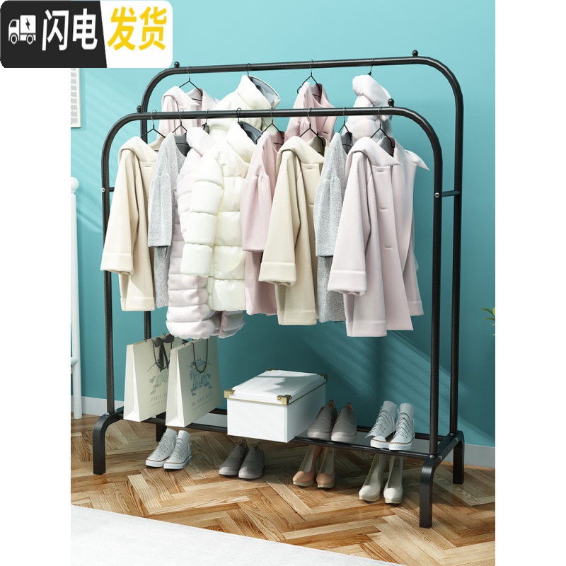 三维工匠简易衣柜现代简约出租屋用折叠布挂衣橱卧室宿舍衣服铁架收纳柜子高清大图