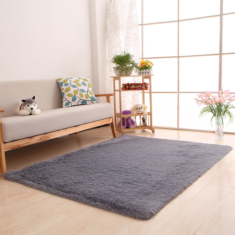 美帮汇现代简约粉色公主卧室满铺全铺地毯家用客厅毛毛绒床边飘窗地毯