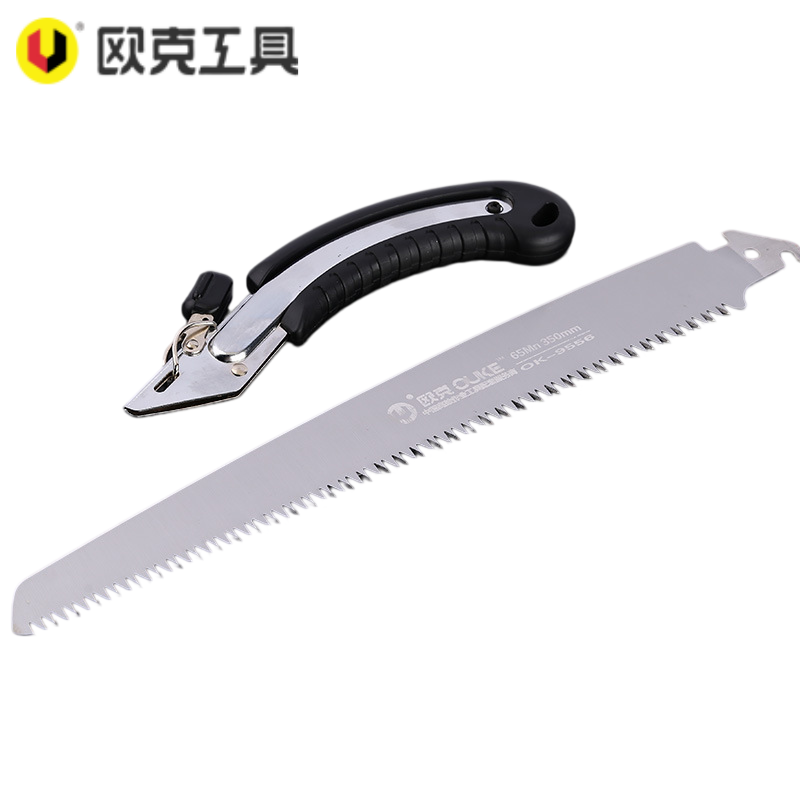 欧克 手锯可拆卸式三面磨齿园林锯子 350mmOK-9556 把高清大图