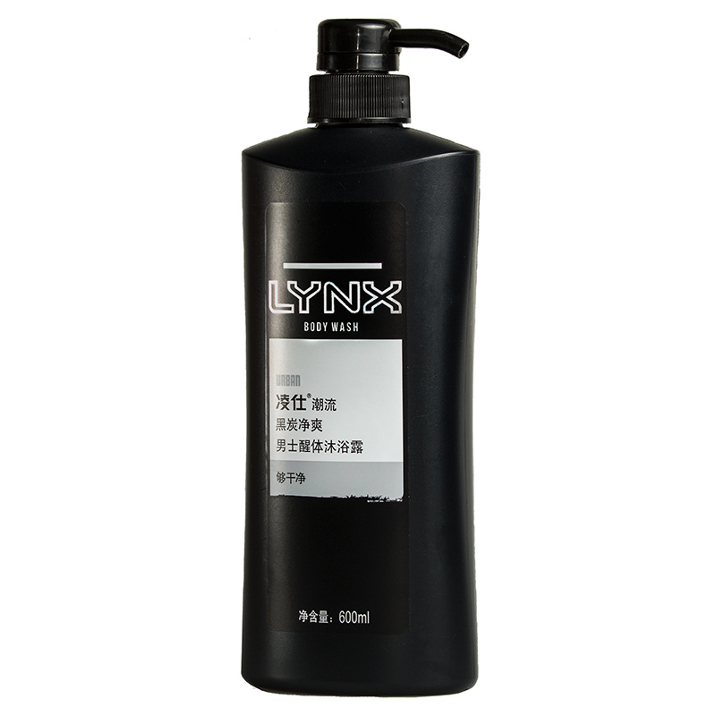 凌仕 (LYNX) 男士醒体沐浴露 潮流黑炭劲爽600ml[联合利华]