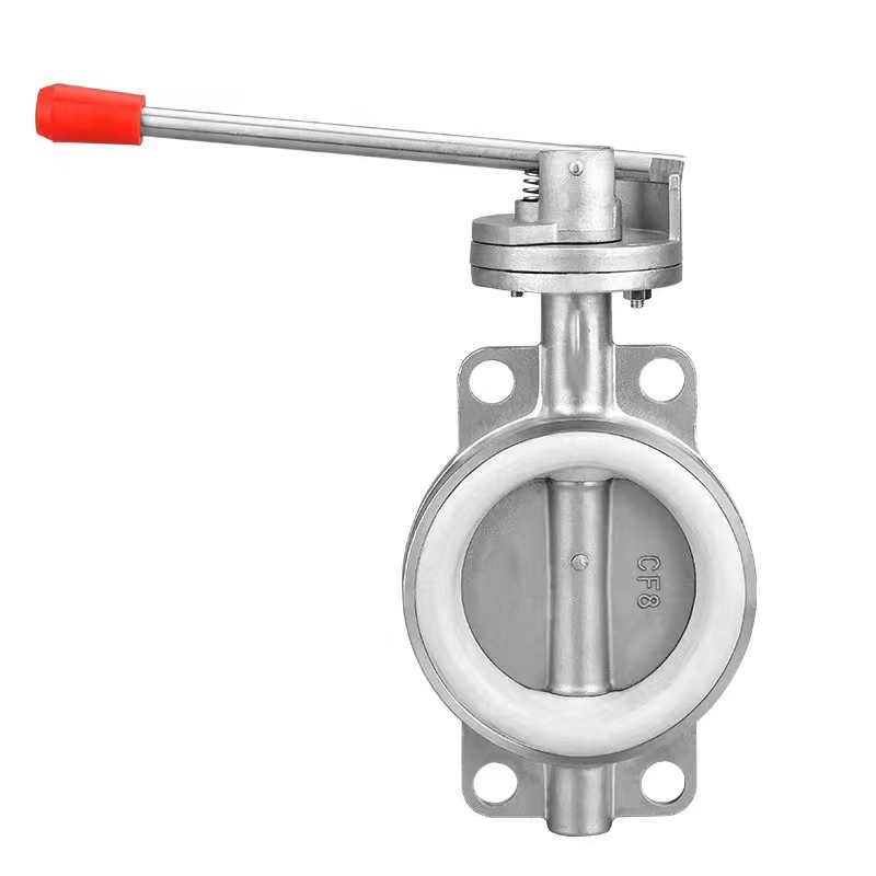 盛京联硕不锈钢对夹蝶阀DN50(304材质)硅胶台高清大图