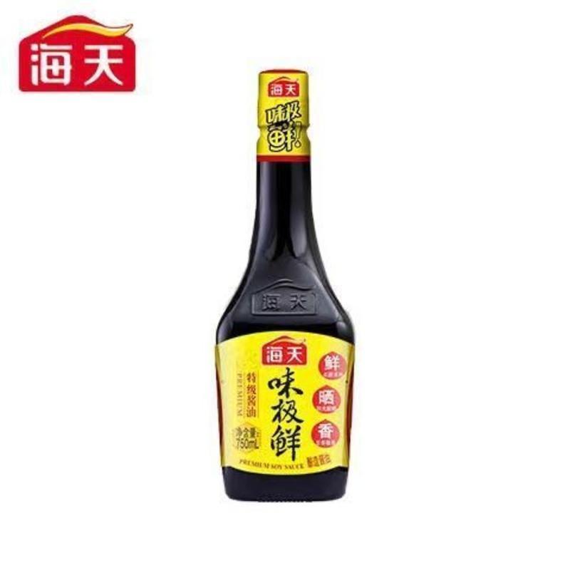 海天味极鲜酱油750ml特级酿造生抽点蘸凉拌家常炒菜日常调味品750ml1
