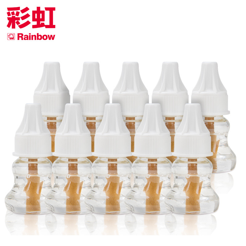 彩虹(RAINBOW)电蚊香液(灭蚊液) 10瓶液补充装(无味300夜) 驱蚊液无驱蚊器电热蚊香液母婴可用