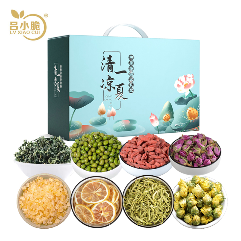 吕小脆 清凉一夏花茶礼盒 1390g/盒 花茶高清大图