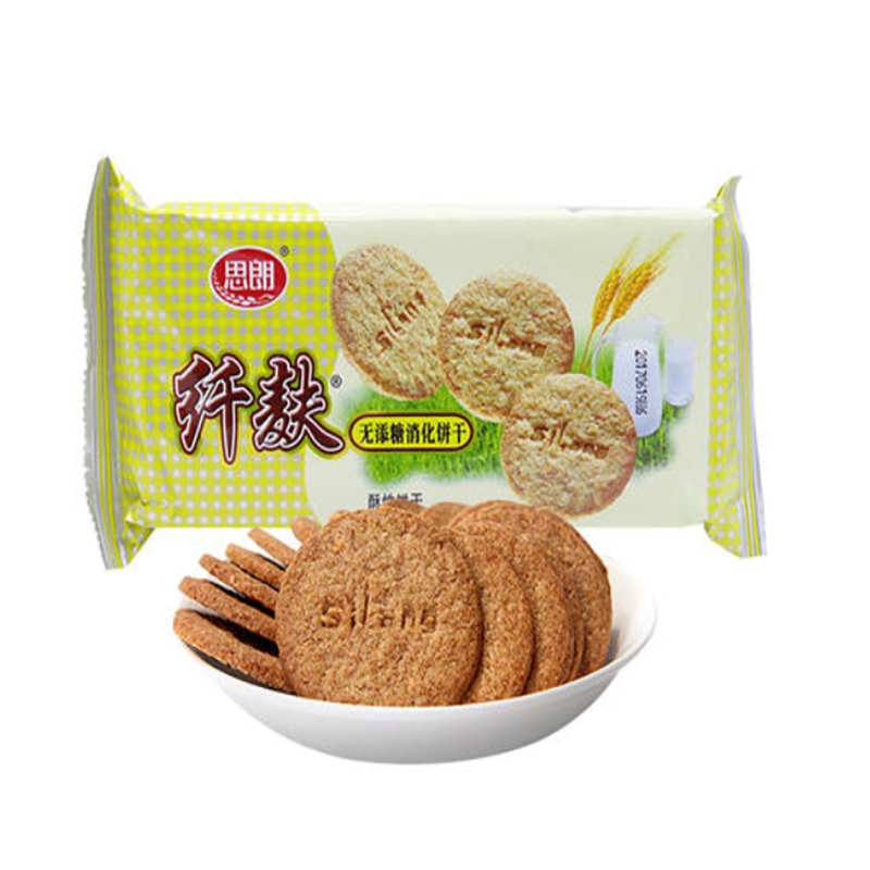 思朗 纤麸黑芝麻消化饼干168g/包