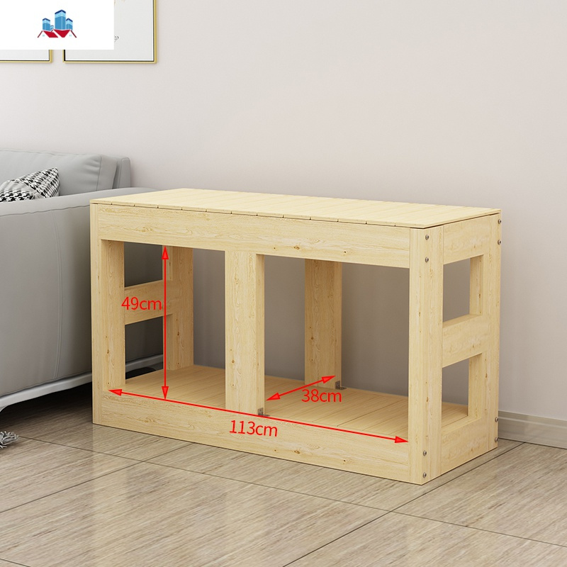 实木鱼缸架子底座底柜简易松木缸架定做水族箱置物架客厅花架泰空仓