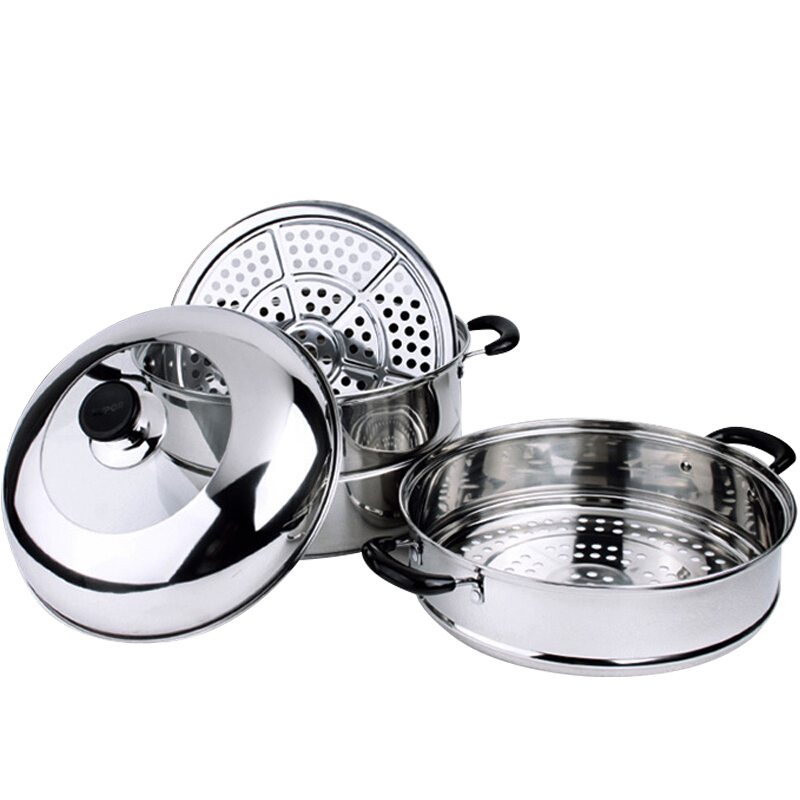 苏泊尔(SUPOR)蒸锅SZ28B2双层28cm304不锈钢汤锅复底电磁炉通用高清大图