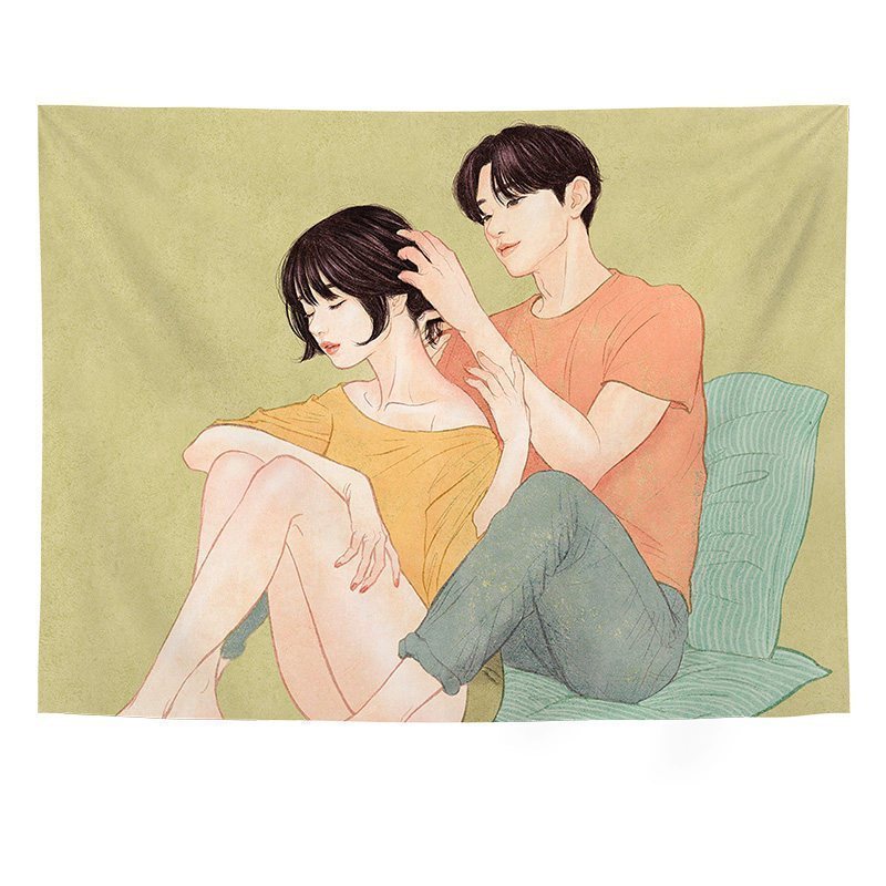 汐岩背景布风挂布挂毯主播卧室宿舍租房卧室装饰房间改造墙布 GT301宽200cm-高150cm（收藏加购送安装包）