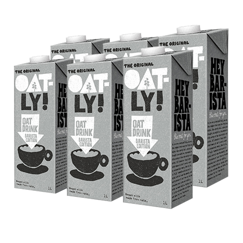 Oatly咖啡大师燕麦奶谷物饮料咖啡大师0蔗糖燕麦饮植物蛋白饮料6L瓶早餐奶1L*6瓶原装箱发货