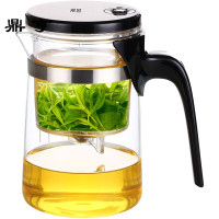 鼎亨飘逸杯泡茶壶 耐高温玻璃过滤内胆办公室茶具套装冲茶器家用