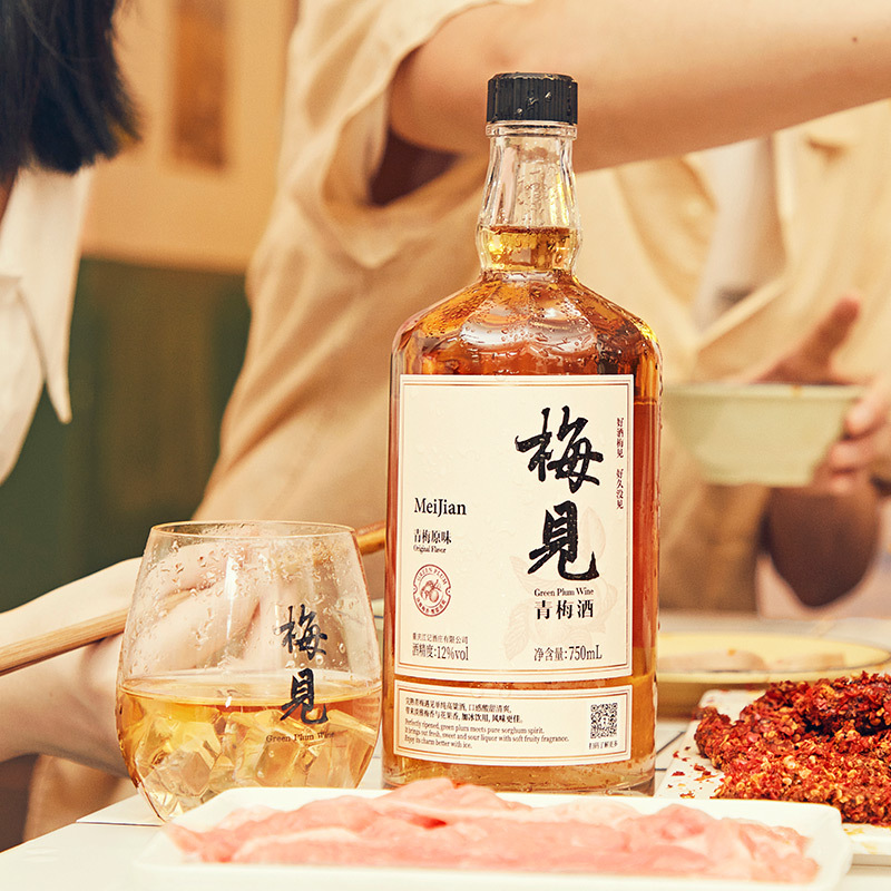 梅见 青梅酒12度750ml*6瓶箱装普宁 青梅 低度微醺 果酒
