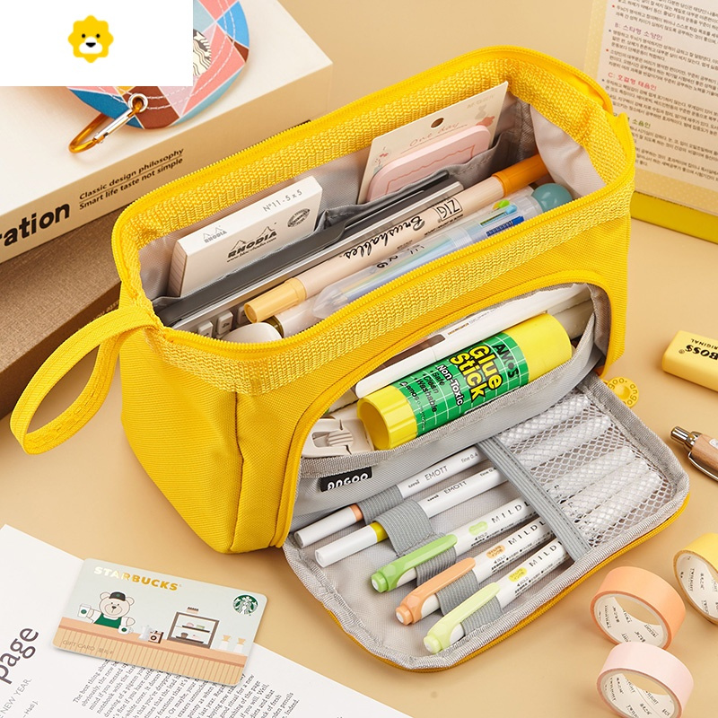 喻娄开窗船型大容量笔袋简约高颜值新款流行女孩中学生is日系文具盒大