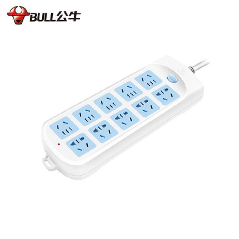 公牛(bull) gn-605插座插排接插线板拖线板过载保护开关10插3米(自动